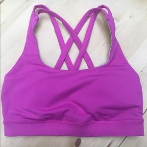 Pink Lululemon Energy Bra Size 4